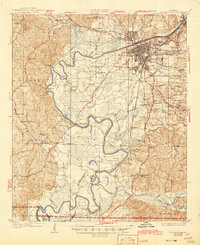 1926 Map of Tuscaloosa, 1945 Print