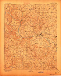 1891 Map of Batesville, 1896 Print