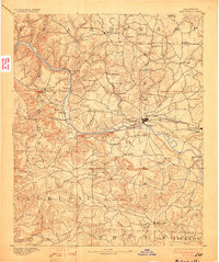 1891 Map of Batesville, 1903 Print