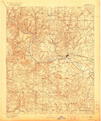 1891 Map of Batesville, 1921 Print