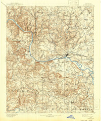 1891 Map of Batesville, 1942 Print