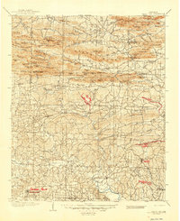 1906 Map of Caddo Gap, 1946 Print