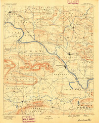 1890 Map of Dardanelle