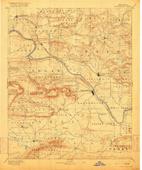 1890 Map of Dardanelle, 1916 Print