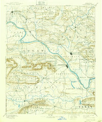 1890 Map of Dardanelle, 1939 Print