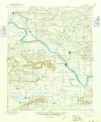 1890 Map of Dardanelle, 1949 Print