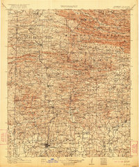 1913 Map of De Queen, 1922 Print