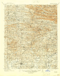 1913 Map of De Queen, 1945 Print
