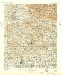 1913 Map of De Queen, 1949 Print