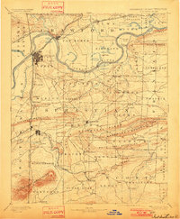 1890 Map of Fort Smith, 1901 Print