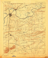 1890 Map of Fort Smith, 1916 Print