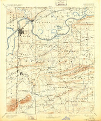 1890 Map of Fort Smith, 1931 Print