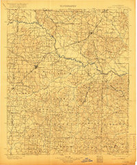 1901 Map of Gurdon, 1916 Print