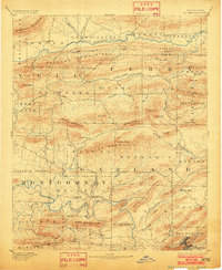 1894 Map of Hot Springs, 1902 Print