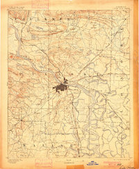 1893 Map of Little Rock, 1900 Print