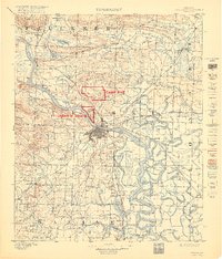 1893 Map of Little Rock, 1918 Print