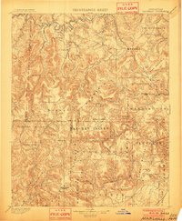 1901 Map of Newton County, AR