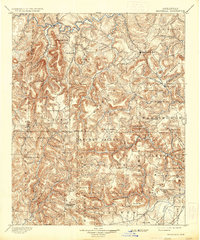 1901 Map of Marshall, AR, 1936 Print