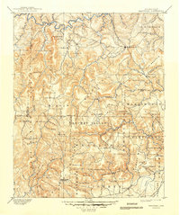 1901 Map of Marshall, AR, 1949 Print