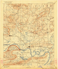 preview thumbnail of historical topo map of Conway County, AR in 1894