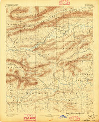 1890 Map of Mount Ida, 1896 Print