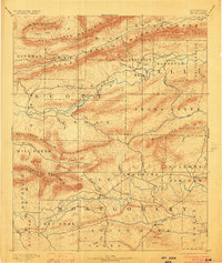 1890 Map of Mount Ida, 1903 Print