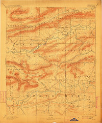 1890 Map of Mount Ida, 1912 Print