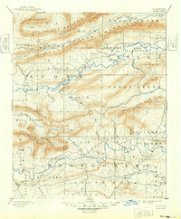 1890 Map of Mt Ida, 1949 Print