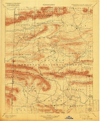 Download a high-resolution, GPS-compatible USGS topo map for Poteau Mountain, AR (1919 edition)