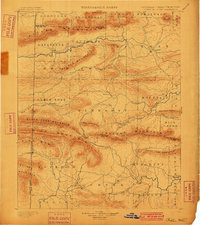preview thumbnail of historical topo map of Scott County, AR in 1899