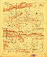 1899 Map of McCurtain County, OK, 1908 Print