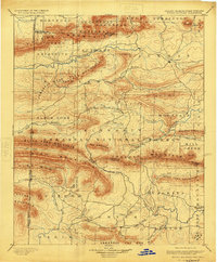 1899 Map of McCurtain County, OK, 1924 Print