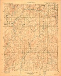 1901 Map of Tahlequah, 1910 Print