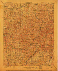 1901 Map of Winslow, AR, 1913 Print
