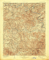 1905 Map of Yellville, AR, 1925 Print