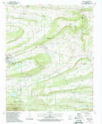 preview thumbnail of historical topo map of Scott County, AR in 1987