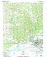 Download a high-resolution, GPS-compatible USGS topo map for Batesville, AR (1989 edition)