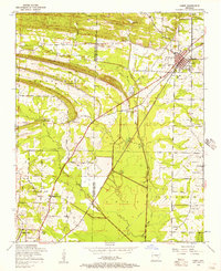 1954 Map of Cabot, AR, 1957 Print