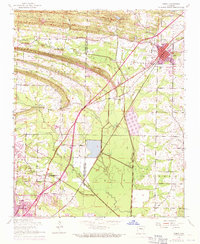 1954 Map of Cabot, AR, 1971 Print