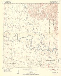 Download a high-resolution, GPS-compatible USGS topo map for Falls Chapel, AR (1951 edition)