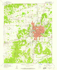 preview thumbnail of historical topo map of Fayetteville, AR in 1958