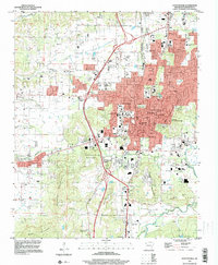 Download a high-resolution, GPS-compatible USGS topo map for Fayetteville, AR (1998 edition)