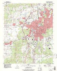 preview thumbnail of historical topo map of Fayetteville, AR in 1995