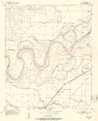 Download a high-resolution, GPS-compatible USGS topo map for Homan, AR (1952 edition)