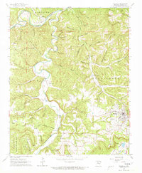 1962 Map of Marshall, AR, 1973 Print
