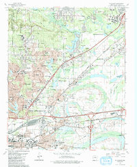 preview thumbnail of historical topo map of Pulaski County, AR in 1986