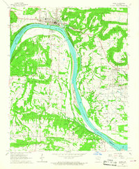Download a high-resolution, GPS-compatible USGS topo map for Ozark, AR (1967 edition)