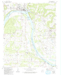 Download a high-resolution, GPS-compatible USGS topo map for Ozark, AR (1993 edition)