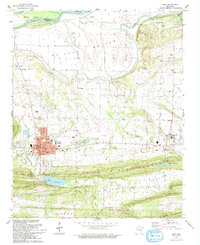 Download a high-resolution, GPS-compatible USGS topo map for Paris, AR (1993 edition)