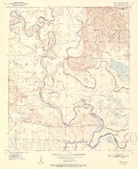 Download a high-resolution, GPS-compatible USGS topo map for Red Bluff, AR (1951 edition)